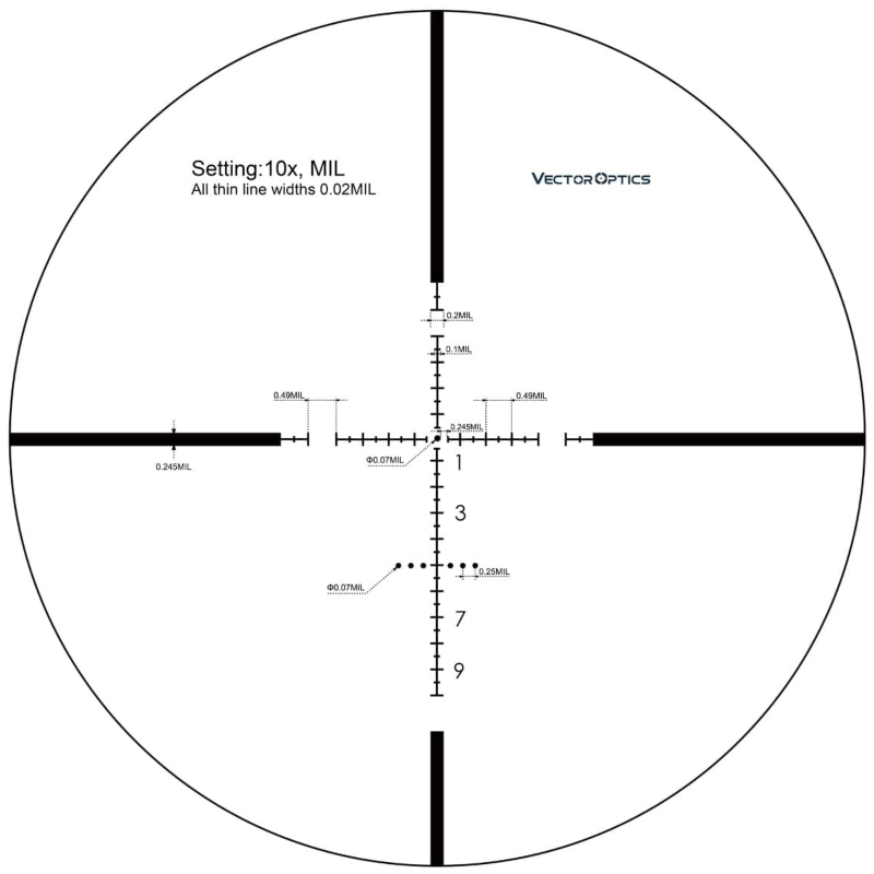 reticula vector optics marksman 10x44